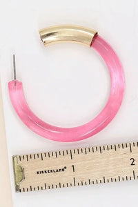 Disco Days Lucite Hoop Earrings Jolie Vaughan | Online Clothing Boutique near Baton Rouge, LA