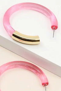 Disco Days Lucite Hoop Earrings Jolie Vaughan | Online Clothing Boutique near Baton Rouge, LA