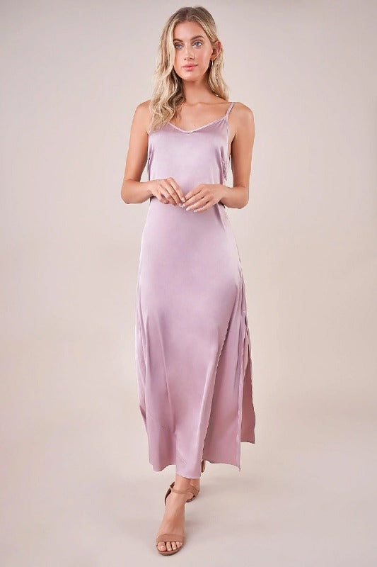 Dreaming Satin Maxi Slip Dress Dresses Jolie Vaughan Mature