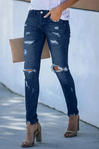 women's clothing online, online dress, women's clothing websites, online shopping dress, women's fashion online, trendy online boutiques, mature women's clothing stores online, mature womens clothes shops, mature women's online clothing, mature women's clothing stores, affordable online boutique, cheap clothing websites, Everyday Midrise Destructed Ankle Skinny Jean Jolie Vaughan | Online Clothing Boutique near Baton Rouge, LA