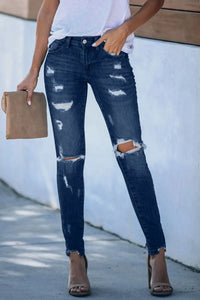 Everyday Midrise Destructed Ankle Skinny Jean Jolie Vaughan | Online Clothing Boutique near Baton Rouge, LA- women's clothing online, online dress, women's clothing websites, online shopping dress, women's fashion online, trendy online boutiques, mature women's clothing stores online, mature womens clothes shops, mature women's online clothing, mature women's clothing stores, affordable online boutique, cheap clothing websites,