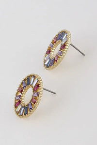 Girly Gemstone Stud Earrings Jolie Vaughan | Online Clothing Boutique near Baton Rouge, LA