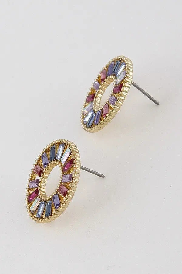 Girly Gemstone Stud Earrings Jolie Vaughan | Online Clothing Boutique near Baton Rouge, LA