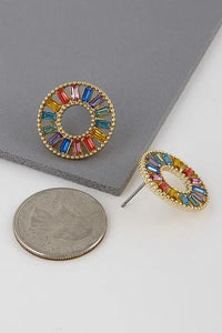 Girly Gemstone Stud Earrings Jolie Vaughan | Online Clothing Boutique near Baton Rouge, LA