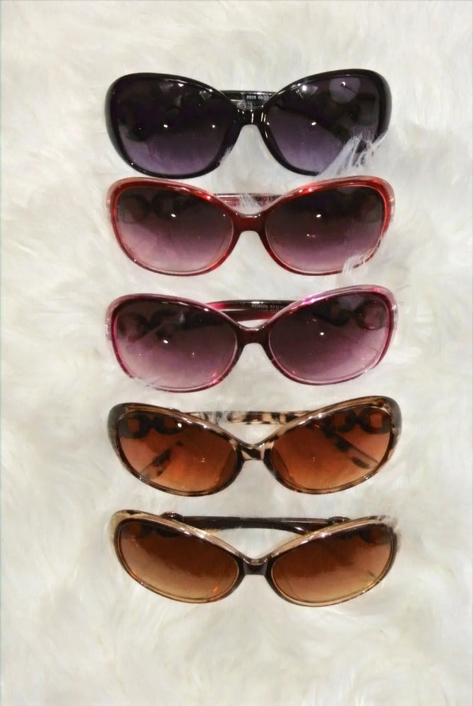 Glamorous Round Chain-Link Sunglasses Jolie Vaughan | Online Clothing Boutique near Baton Rouge, LA