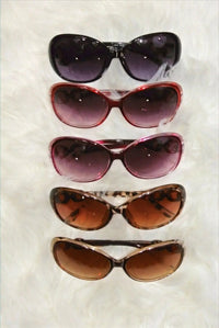 Glamorous Round Chain-Link Sunglasses Jolie Vaughan | Online Clothing Boutique near Baton Rouge, LA