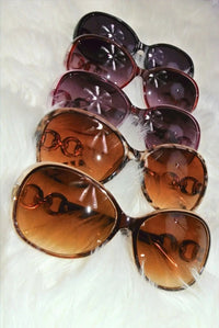 Glamorous Round Chain-Link Sunglasses Jolie Vaughan | Online Clothing Boutique near Baton Rouge, LA