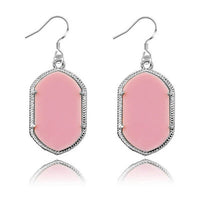 Druzy Sparkle Oblong Necklace & Earrings Set
