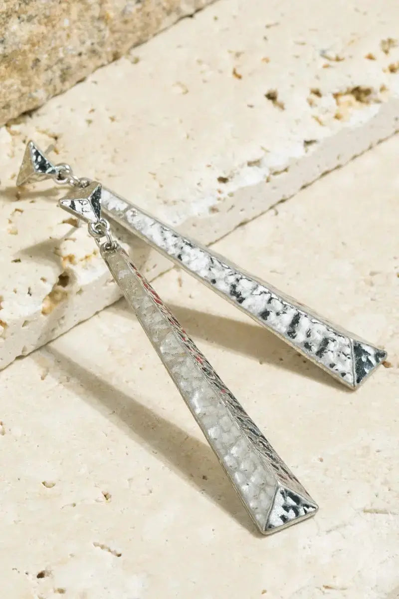 Hammered Drop Earrings Jolie Vaughan | Online Clothing Boutique near Baton Rouge, LA