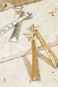 Hammered Drop Earrings Jolie Vaughan | Online Clothing Boutique near Baton Rouge, LA
