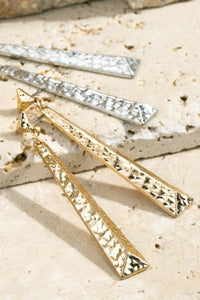 Hammered Drop Earrings Jolie Vaughan | Online Clothing Boutique near Baton Rouge, LA