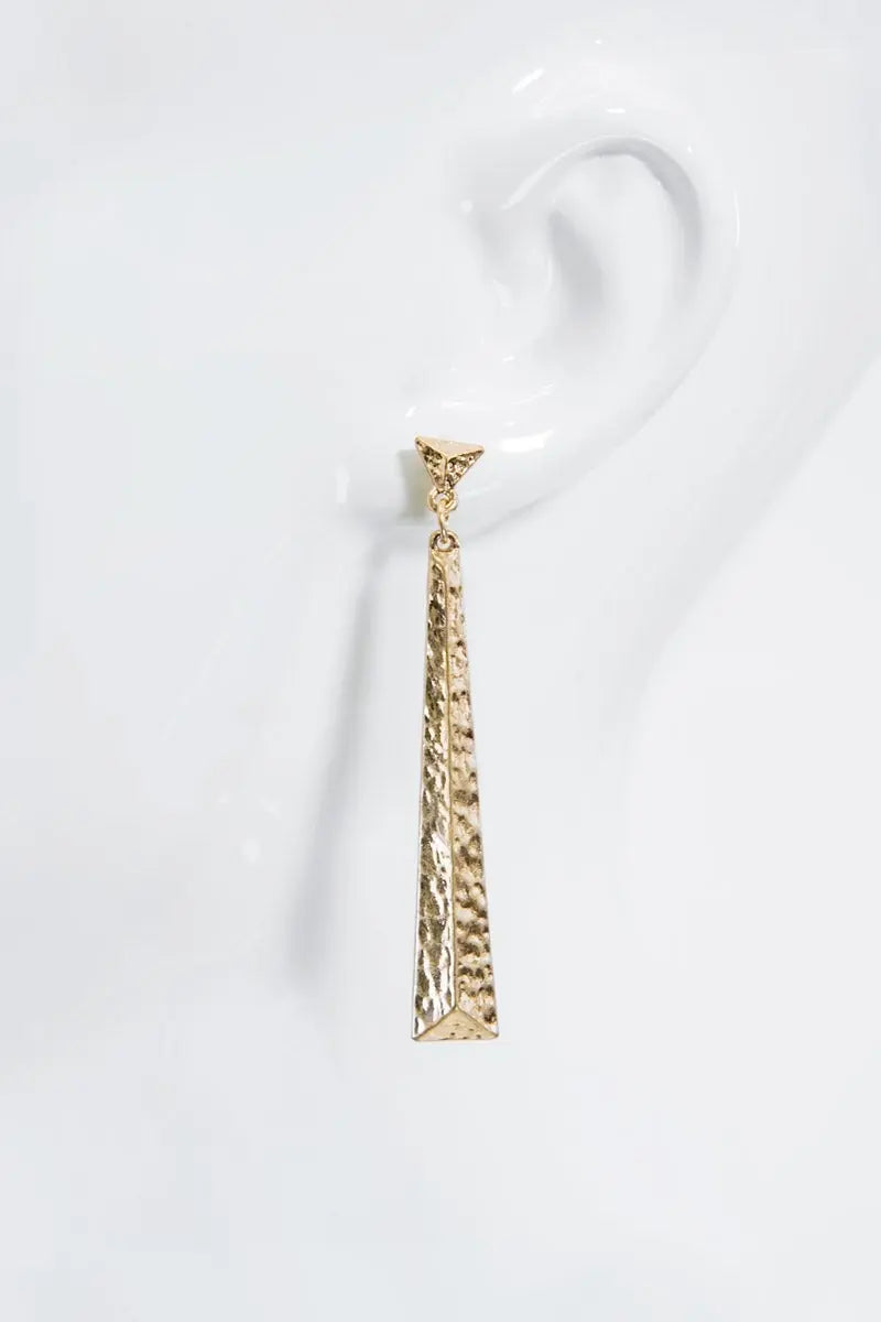 Hammered Drop Earrings Jolie Vaughan | Online Clothing Boutique near Baton Rouge, LA