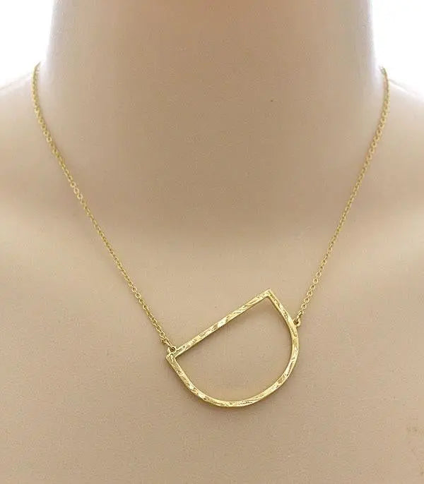 Hammered Initial Necklace Jolie Vaughan | Online Clothing Boutique near Baton Rouge, LA Intial Necklace-personalized jewerly-necklace-womens jewlerly-womens jewelry afterpay-mature women-jolie j-jolie girl