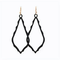 Hollow Waterdrop Dangle Earrings Jolie Vaughan | Online Clothing Boutique near Baton Rouge, LA, kendra scott, fashion designer, designer jewelry, fashion designer jewelry, 14k gold, gold, drop earrings, earrings, moroccan, silhouette, architecture, classic, alexandra, marrakech, marrakech collection, summer, summer 2014, summer collection, sophee, gifts for her, gifts for valentines day, valentines day, gifts for girlfriend, galentine gifts, kendra scott, black dangle earrings