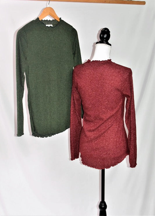 Ivy Lettuce-Edge Detailed Top Jolie Vaughan | Online Clothing Boutique near Baton Rouge, LA