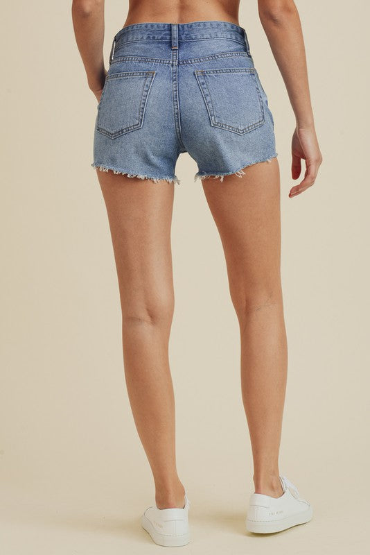 Zara high store waisted jean shorts