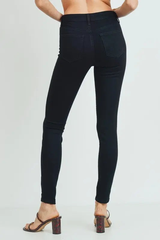 JUST USA Black Button Down Skinny Jeans – Jolie Vaughan Mature Women's  Online Clothing Boutique