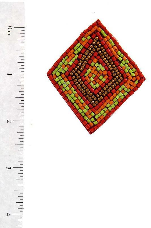 Multi-color Beaded Triangle Earrings are the perfect statement piece for any outfit! Featuring bold colors and intricate beading, these earrings will make a statement and add a pop of color to any ensemble. Post back for comfortable and secure wear. With their unique design, these earrings will be sure to stand out from the crowd!