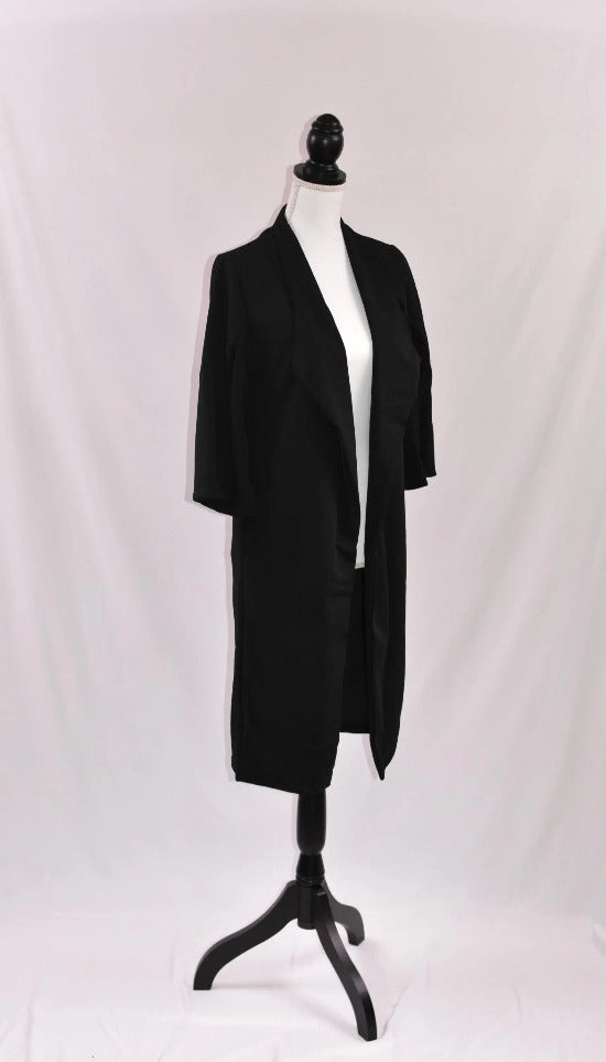 Kala Midi-Length No-Iron Open-Front Lapel Jacket Jolie Vaughan | Online Clothing Boutique near Baton Rouge, LA