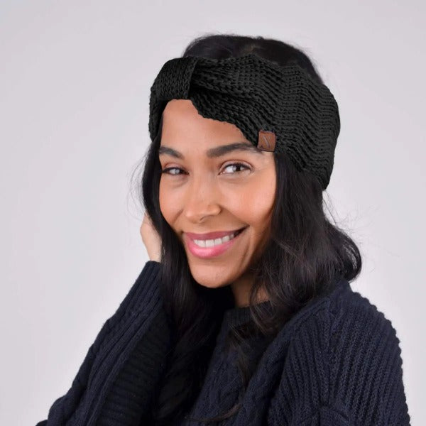 Knotted Bow-Front Chunky Knit Headband Jolie Vaughan | Online Clothing Boutique near Baton Rouge, LA