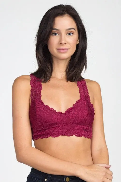 Lace Racerback Bralette Jolie Vaughan | Online Clothing Boutique near Baton Rouge, LA