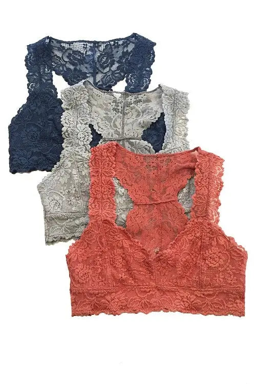 Lace Racerback Bralette Jolie Vaughan | Online Clothing Boutique near Baton Rouge, LA