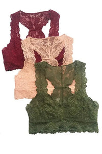 Lace Racerback Bralette Jolie Vaughan | Online Clothing Boutique near Baton Rouge, LA