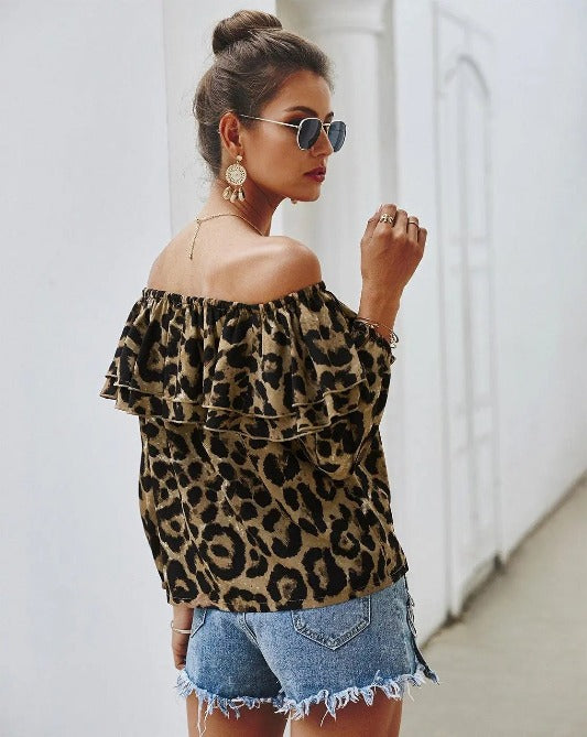 Off-Shoulder Long Ruffle Top – Jolie Vaughan Mature Online Clothing Boutique