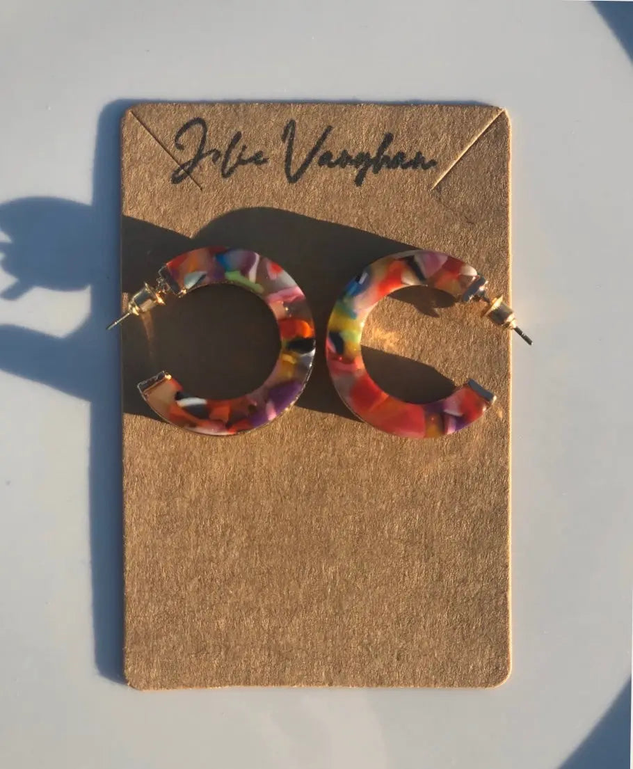 Let's Get Funky Chunky Hoop Earrings Jolie Vaughan | Online Clothing Boutique near Baton Rouge, LA