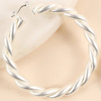 Matte Twisted Hoop Earrings Jolie Vaughan | Online Clothing Boutique near Baton Rouge, LA