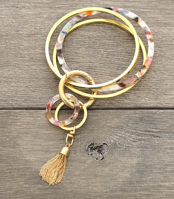 Multi-Ring Keychain Bangle Bracelet Jolie Vaughan | Online Clothing Boutique near Baton Rouge, LA