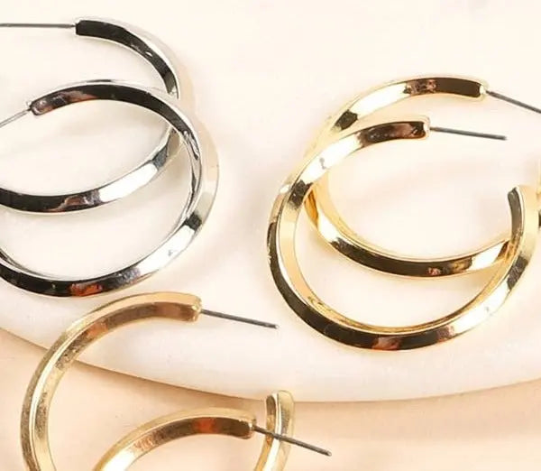 Open Hoop Earrings Jolie Vaughan | Online Clothing Boutique near Baton Rouge, LA