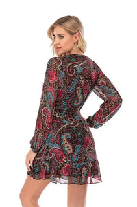 Paisley V-Neck Look-at-Me Wrap Dress Jolie Vaughan | Online Clothing Boutique near Baton Rouge, LA