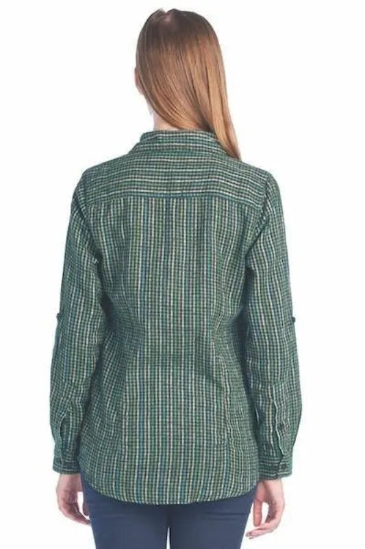 Quinn Casual Plaid Flannel Long-Sleeved Shirt Jolie Vaughan | Online Clothing Boutique near Baton Rouge, LA