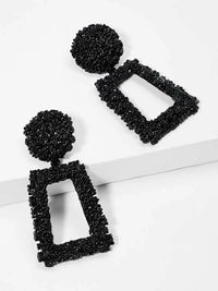 Rectangular Geometric Textured Earrings Jolie Vaughan | Online Clothing Boutique near Baton Rouge, LA