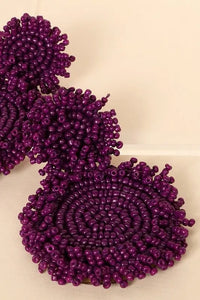Seed Bead Circle Earrings Jolie Vaughan | Online Clothing Boutique near Baton Rouge, LA