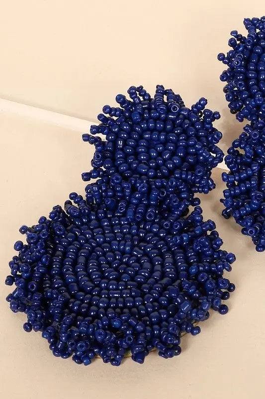 Seed Bead Circle Earrings Jolie Vaughan | Online Clothing Boutique near Baton Rouge, LA