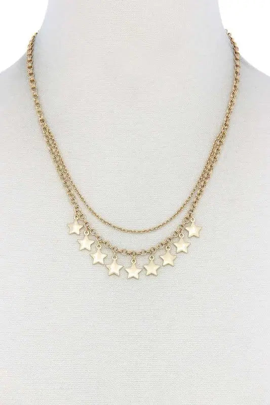Star Charm Dangle Necklace Jolie Vaughan | Online Clothing Boutique near Baton Rouge, LA