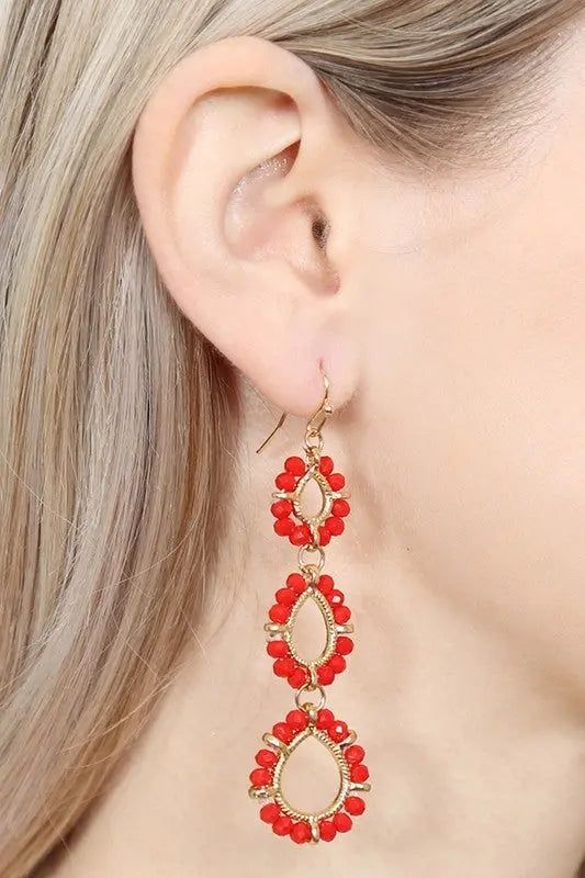 Teardrop Dangle Earrings Jolie Vaughan Mature Women's Clothing Online Boutique