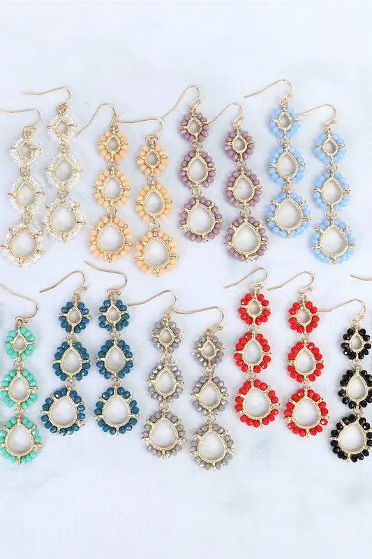 Teardrop Dangle Earrings Jolie Vaughan Mature Women's Clothing Online Boutique