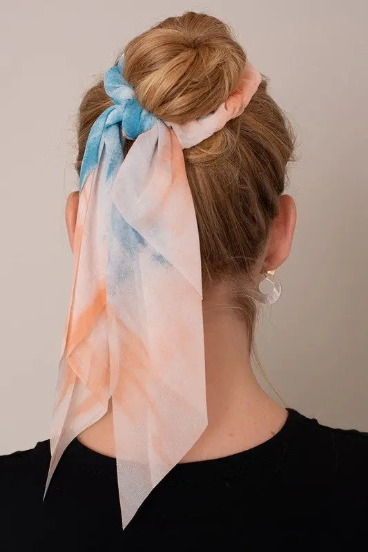 Tie-Die Multi-Function Scrunchie with Neckerchief Jolie Vaughan | Online Clothing Boutique near Baton Rouge, LA