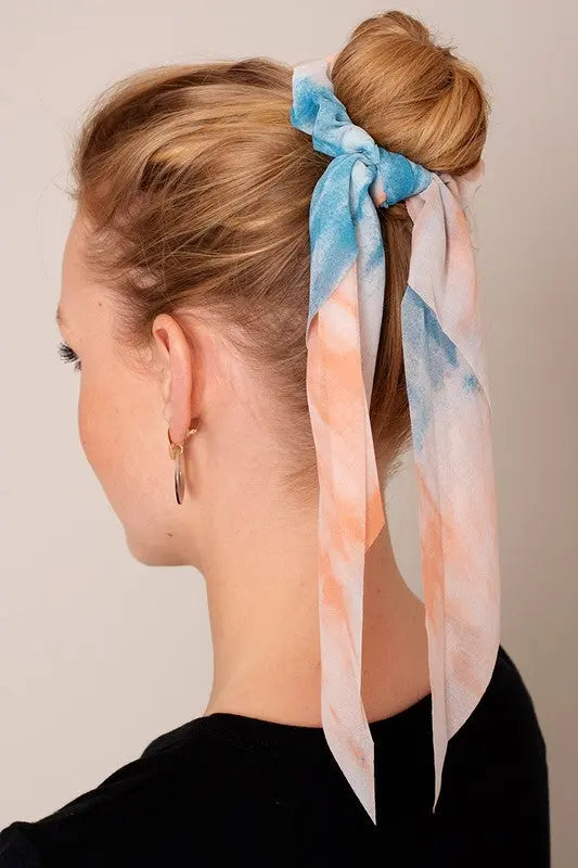 Tie-Die Multi-Function Scrunchie with Neckerchief Jolie Vaughan | Online Clothing Boutique near Baton Rouge, LA