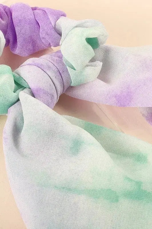 Tie-Die Multi-Function Scrunchie with Neckerchief Jolie Vaughan | Online Clothing Boutique near Baton Rouge, LA
