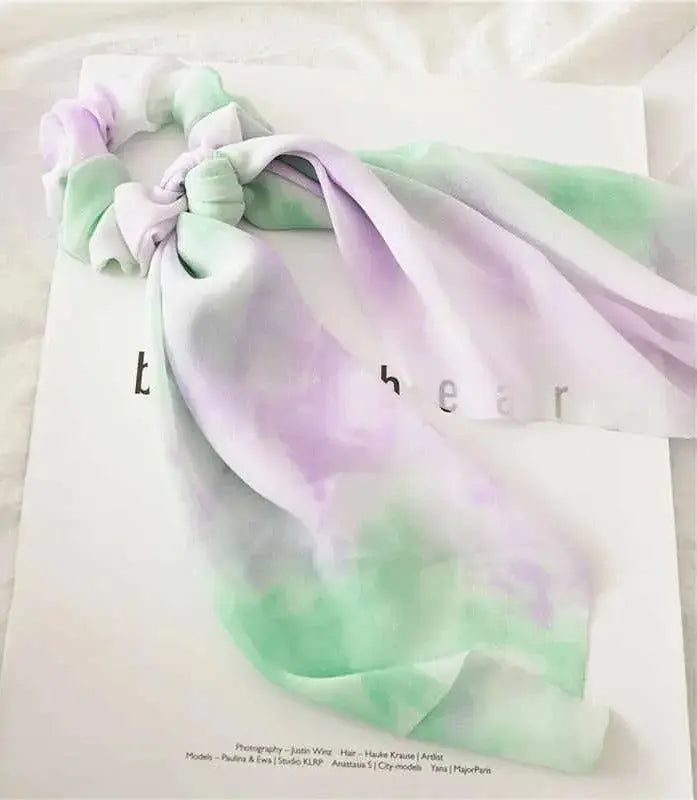 Tie-Die Multi-Function Scrunchie with Neckerchief Jolie Vaughan | Online Clothing Boutique near Baton Rouge, LA