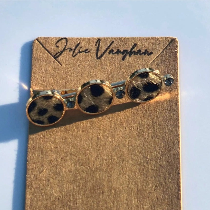 Trifecta Leopard Hair Clip Jolie Vaughan | Online Clothing Boutique near Baton Rouge, LA-accessories women-accessories clothing-fashion accessories stores-accessories clothing-accessories women-fashion accessories stores-sale accessories caged shop womens-jv accessories