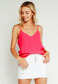 Unforgettable Challis Dressy V-Neck Tank Top Jolie Vaughan | Online Clothing Boutique near Baton Rouge, LA