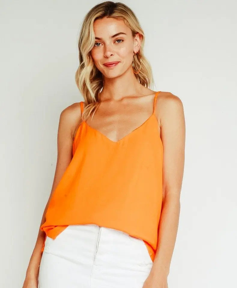 Unforgettable Challis Dressy V-Neck Tank Top Jolie Vaughan | Online Clothing Boutique near Baton Rouge, LA