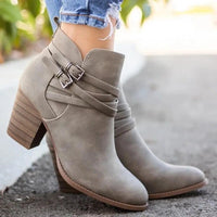 Vivian Buckle Strap Ankle Bootie Jolie Vaughan | Online Clothing Boutique near Baton Rouge, LA