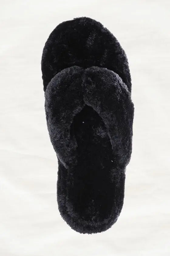 Walk on Clouds Furry Thong Slippers Jolie Vaughan | Online Clothing Boutique near Baton Rouge, LA