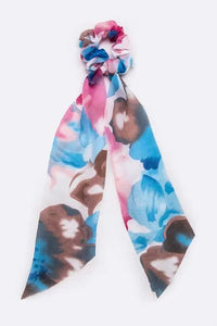 Watercolor Floral Print Scarf Scrunchie Jolie Vaughan | Online Clothing Boutique near Baton Rouge, LA